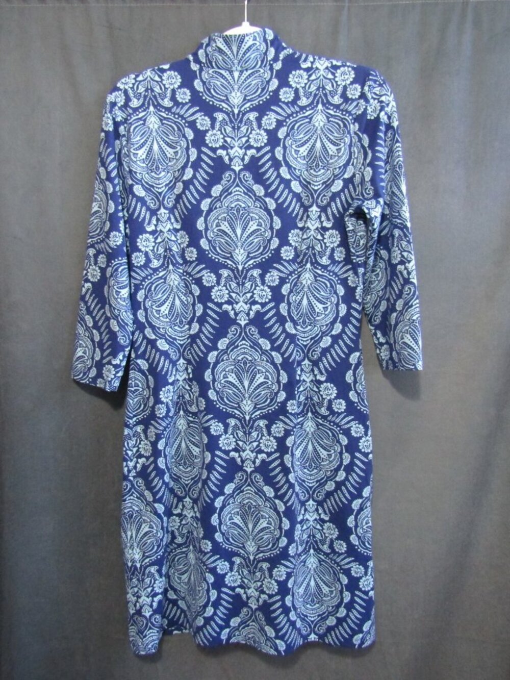 J McLaughlin Bedford Catalina Cloth Blue Floral 1/4 Zip Shift Dress Size M - Picture 5 of 9